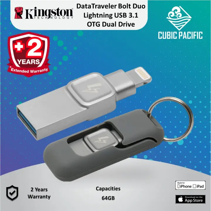 Kingston Datatraveler Bolt Duo 64gb Apple Otg Iphone Usb 3 0 Drive