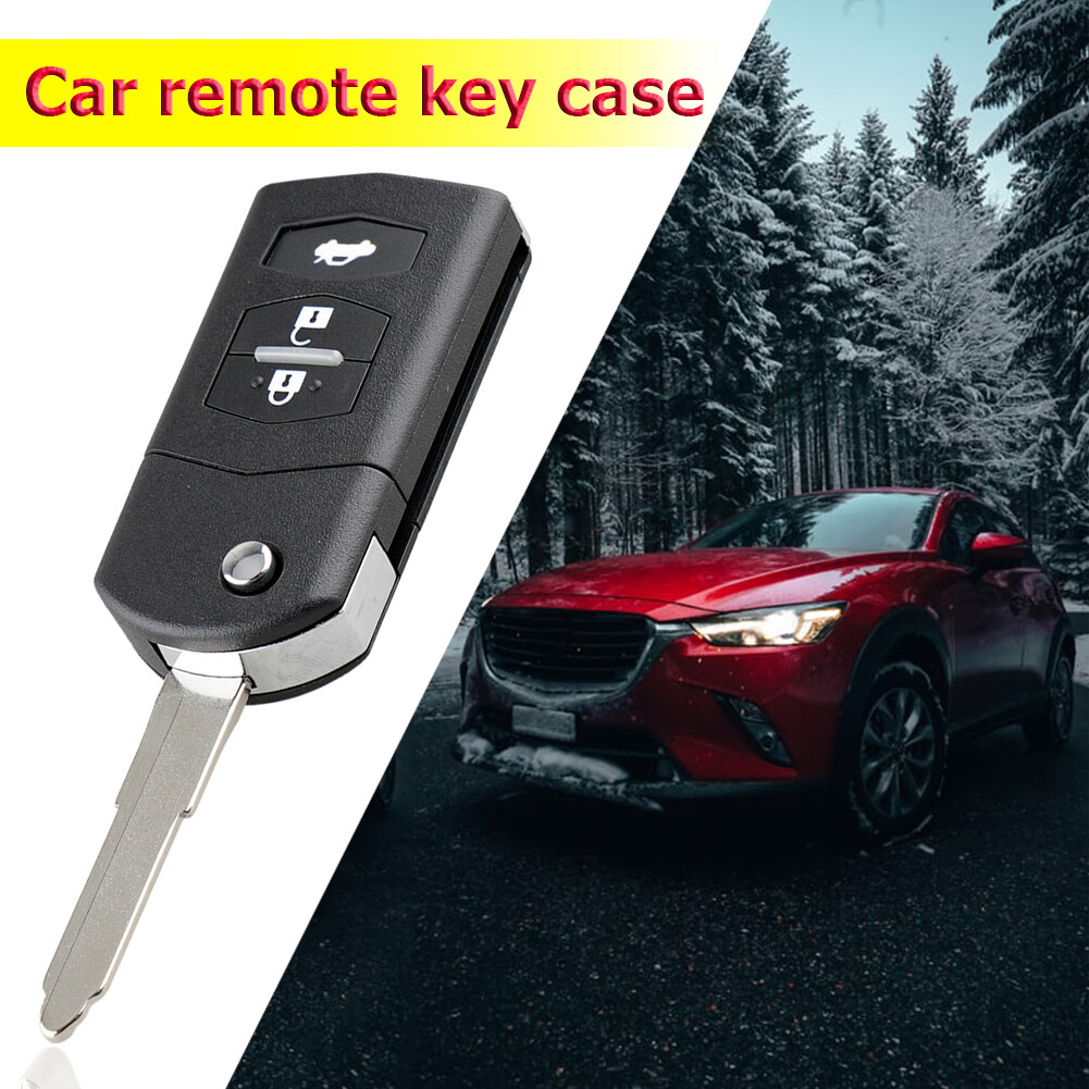 Vỏ Chìa Khóa Từ Xa Ô Tô Vỏ Chìa Khóa Gập 3 Nút Để Trống Cho Mazda 2 3 5 6