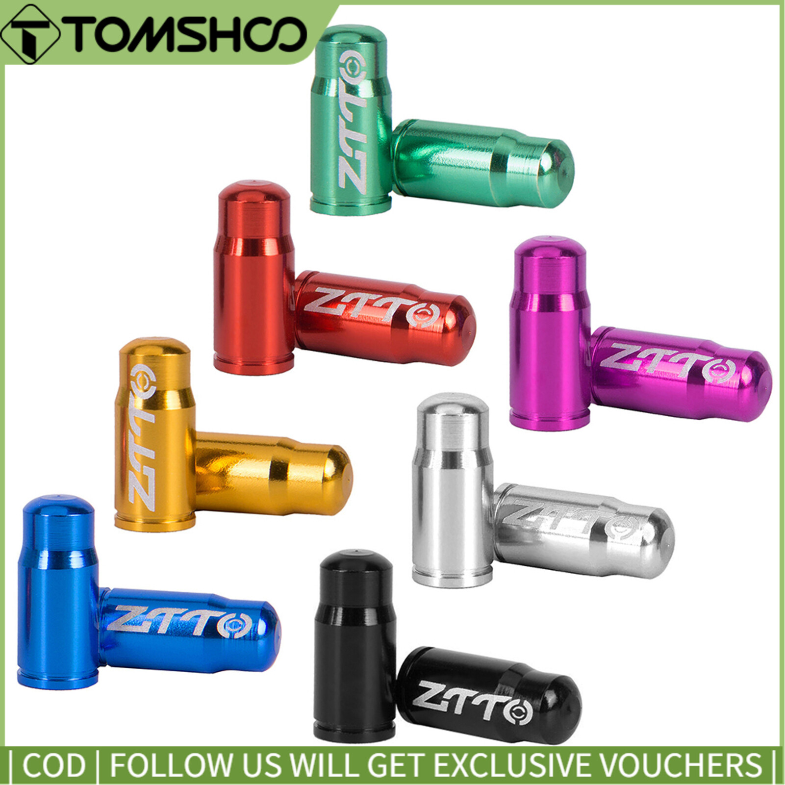 14pcs ZTTO Bicycle Tire Valve Caps Ultralight Aluminum Mountain Road Bike Valve Cap for Presta Tire Valve Protector Dust Covers