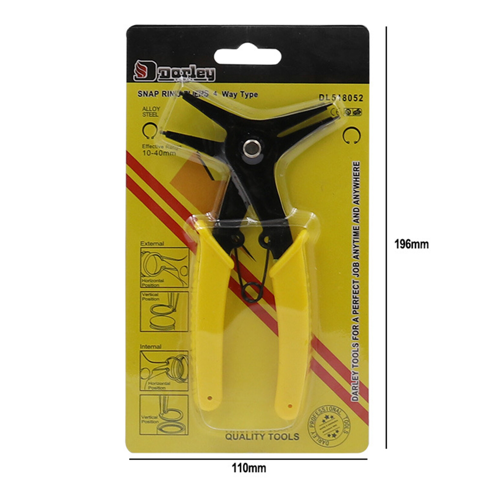 Two in one  Circlip Pliers Removing Reassembling Tools Snap Ring Pliers for  Internal and External  Snap Ring 1Pc