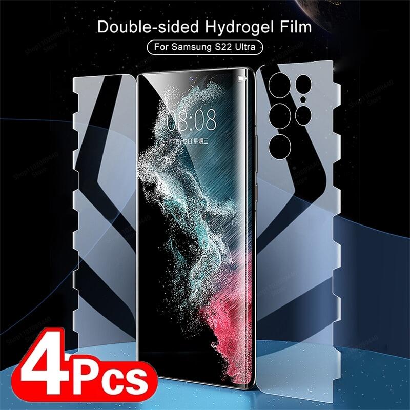 4pcs butterfly full body screen protector for samsung galaxy s23 s22 s21 s20 s10 plus ultra hydrogel film for galaxy s21 s20 fe