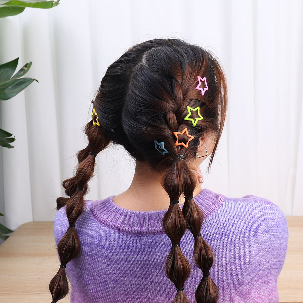Kẹp tóc hình ngôi sao Y2K mini dễ thương/Kẹp Tóc trang trí bằng kim loại cho trẻ em/Phụ kiện tóc năm cánh màu kẹo