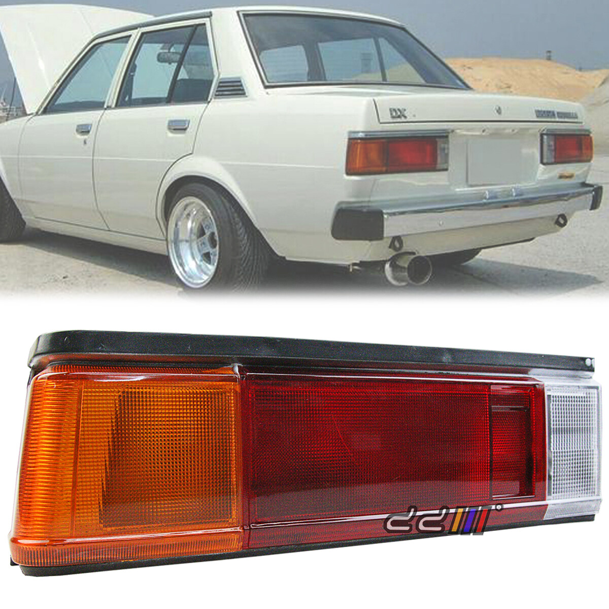 TOYOTA COROLLA KE70 TE70 TE71 REAR LICENSE PLATE LIGHTS LAMPS CHROME PAIR