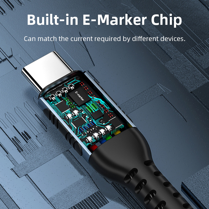 BKWHALE 60W Type C TO Type C Charge Cable 3A Fast charging USB C Data Cable
