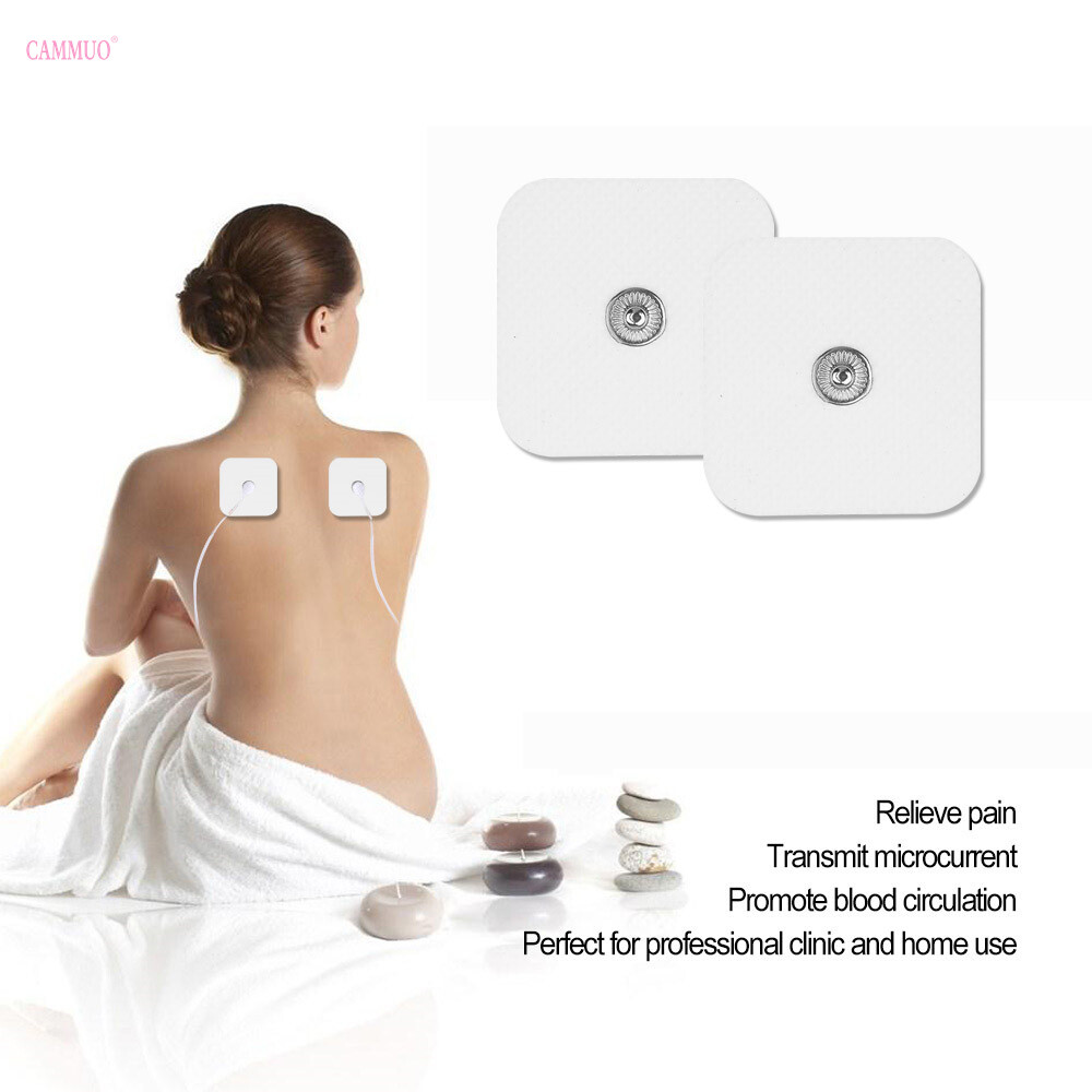 Cammuo 10Pcs Electrode Pads Electrode Patch 5x5cm For Tens Acupuncture Digital Therapy Machine Massager Muscle Slimming Massager