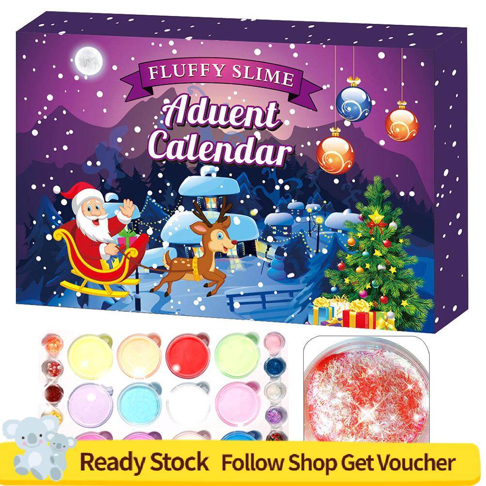 24pcs set slime advent calendar 2020 countdown to christmas for kids teens lazada singapore