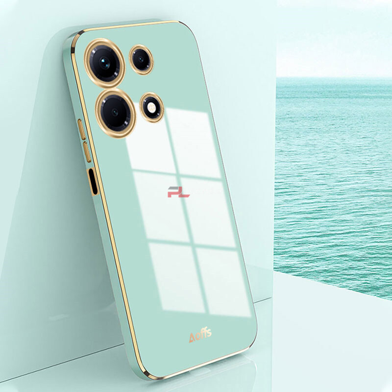 PlusCase for Infinix Note 30 4G 6D Plating Soft Case Lens Protector Square Frame Silicone Glossy Shockproof Phone Back Cover