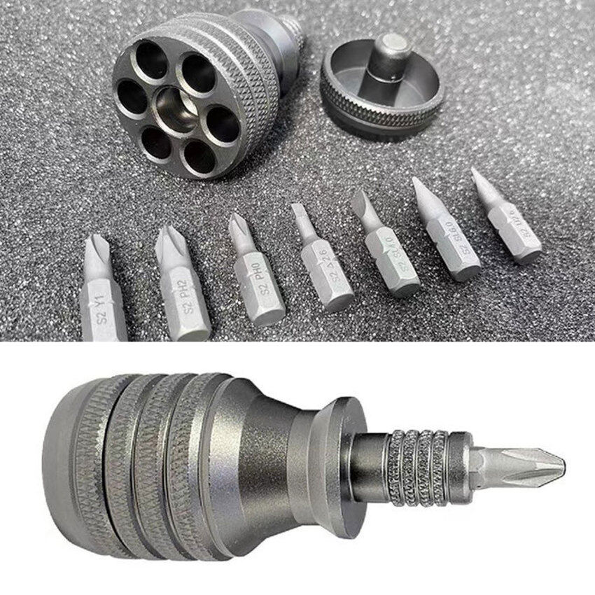 Mạnh mẽ mag-netic tuốc nơ vít kiểu bánh cóc ngắn xử lý siêu ngắn đa tuốc nơ vít đặc thù đặt 1/4 inch hộ gia đình dụng cụ bảo trì 7 trong 1