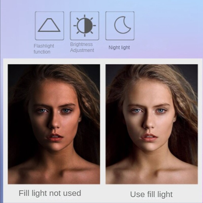Fill Flash Lens Light Lamp Clip Three Stop Dimming Mini Durable Practical 10 LED Selfie Ring Beauty