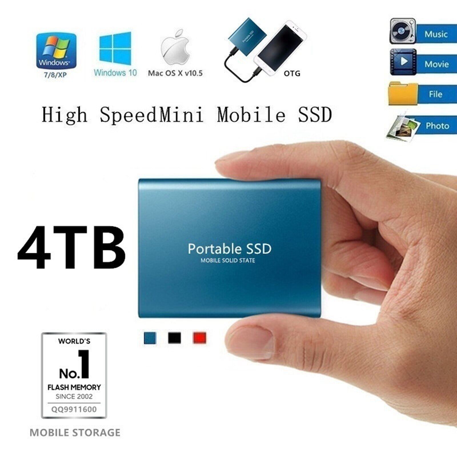 USB SSD External Hard Drive Hard Disk Small External Solid State Drive