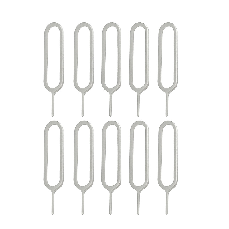 10pcs thẻ Sim dụng cụ tháo đinh ghim thực tế khay thẻ Sim que chọc thẻ pin khay thẻ Sim ejector kim cho điện thoại di động điện thoại thông minh