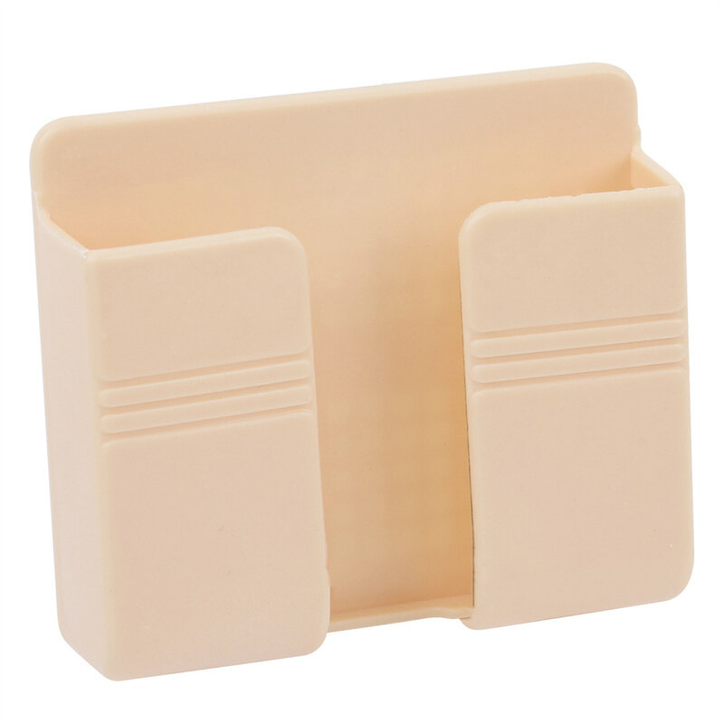 Wall Mounted Organizer Storage Box Remote Control Mounted Mobile Phone Plug Wall Holder Charging Multifunction Holder Stand