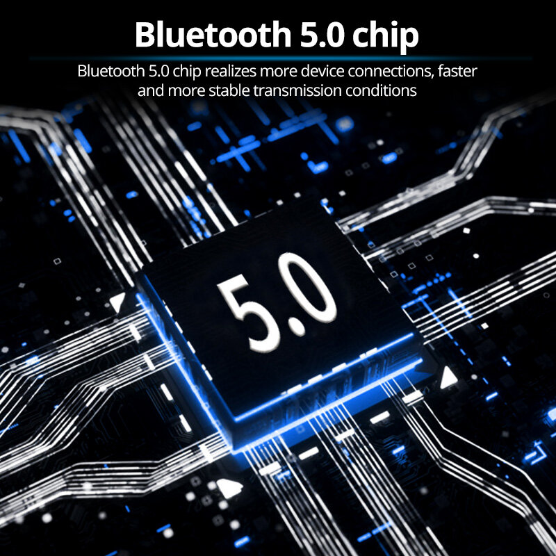 FONKEN Bộ Chuyển Đổi Bộ Thu Phát Bluetooth Không Cần Trình Điều Khiển Mới Bộ Chuyển Đổi WIFI Hai Trong Một 5.0 Tai Nghe Bàn Phím Bộ Chuyển Đổi Bluetooth Không Dây USB Cho Máy Tính Để Bàn, Hỗ Trợ Kết Nối Đồng Thời Của Nhiều Thiết Bị, Tương Thích