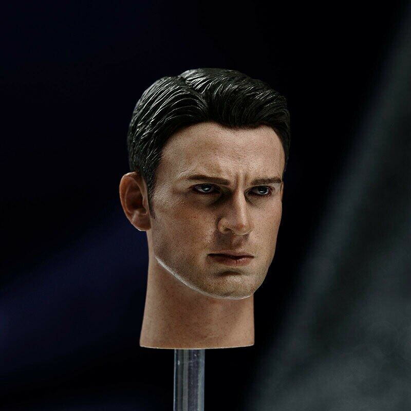 1/6 Steve Chris Evans Head Sculpt Carving Model Fit 12'' Male Soldier Action Figure Body In Stock