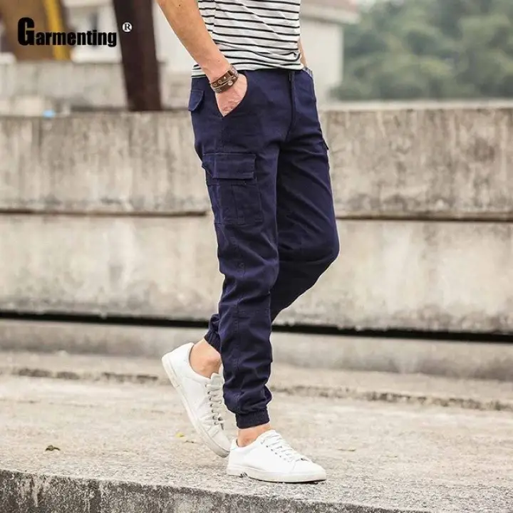 cargo pants with strings on the bottom