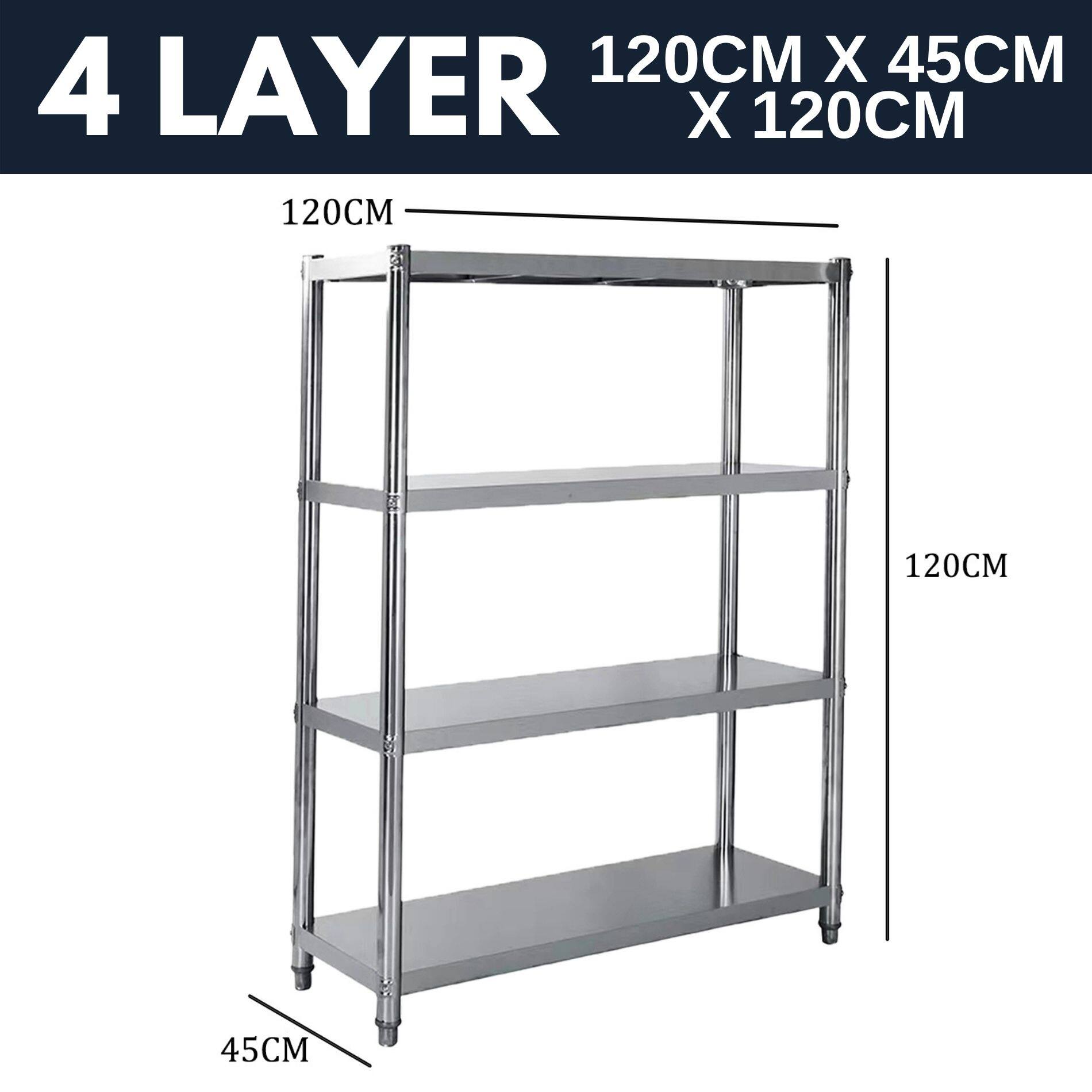 120CM MultiLayer Multipurpose Premium Stainless Steel Kitchen Storage
