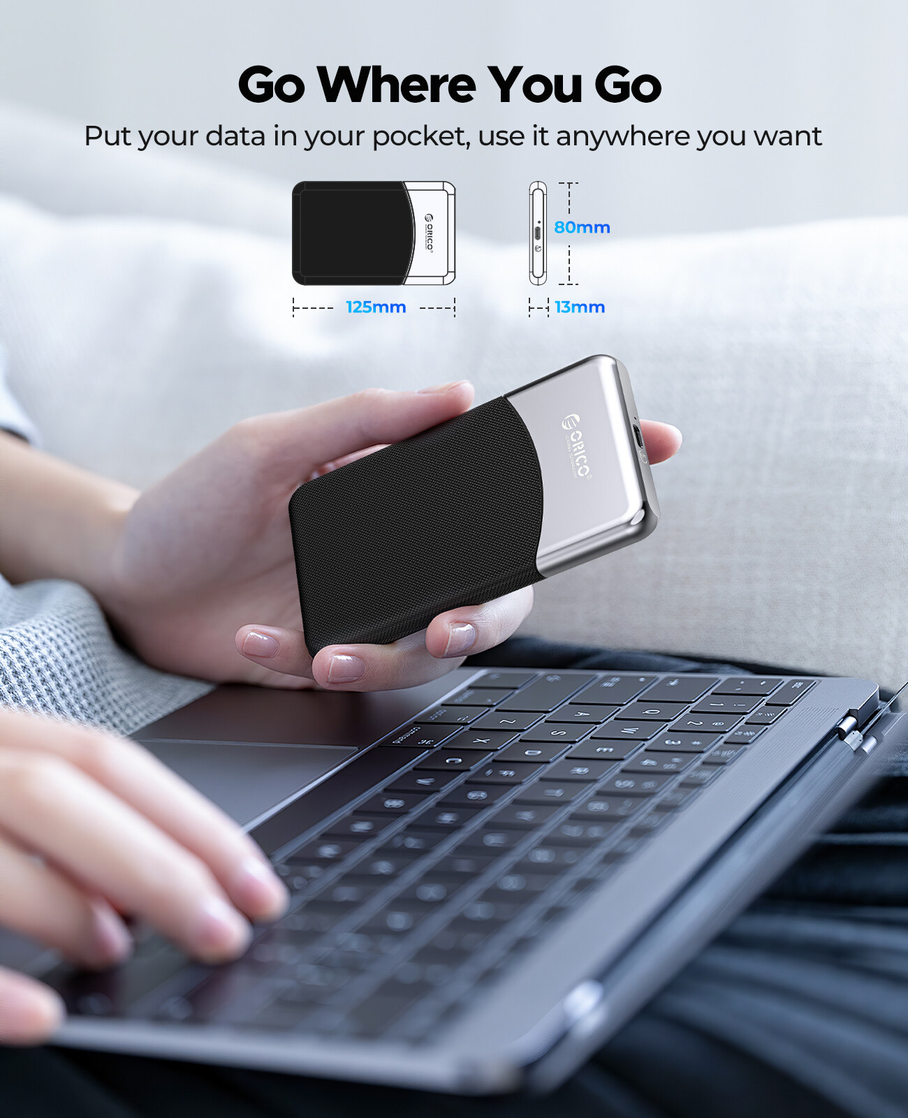 ORICO 500MB/S USB 3.2 Gen2 PSSD Solid State Drive 1TB/2TB/4TB