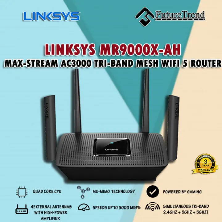 Linksys Mr9000x Ah Max Stream Ac3000 Tri Band Mesh Wifi 5 Router Lazada