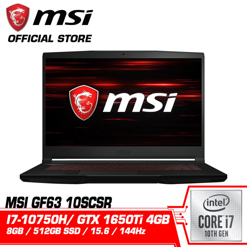 GF63 Thin Bezel Gaming 10SC (GeForce® GTX 1650Ti MAX Q ,GDDR6 4GB) Malaysia