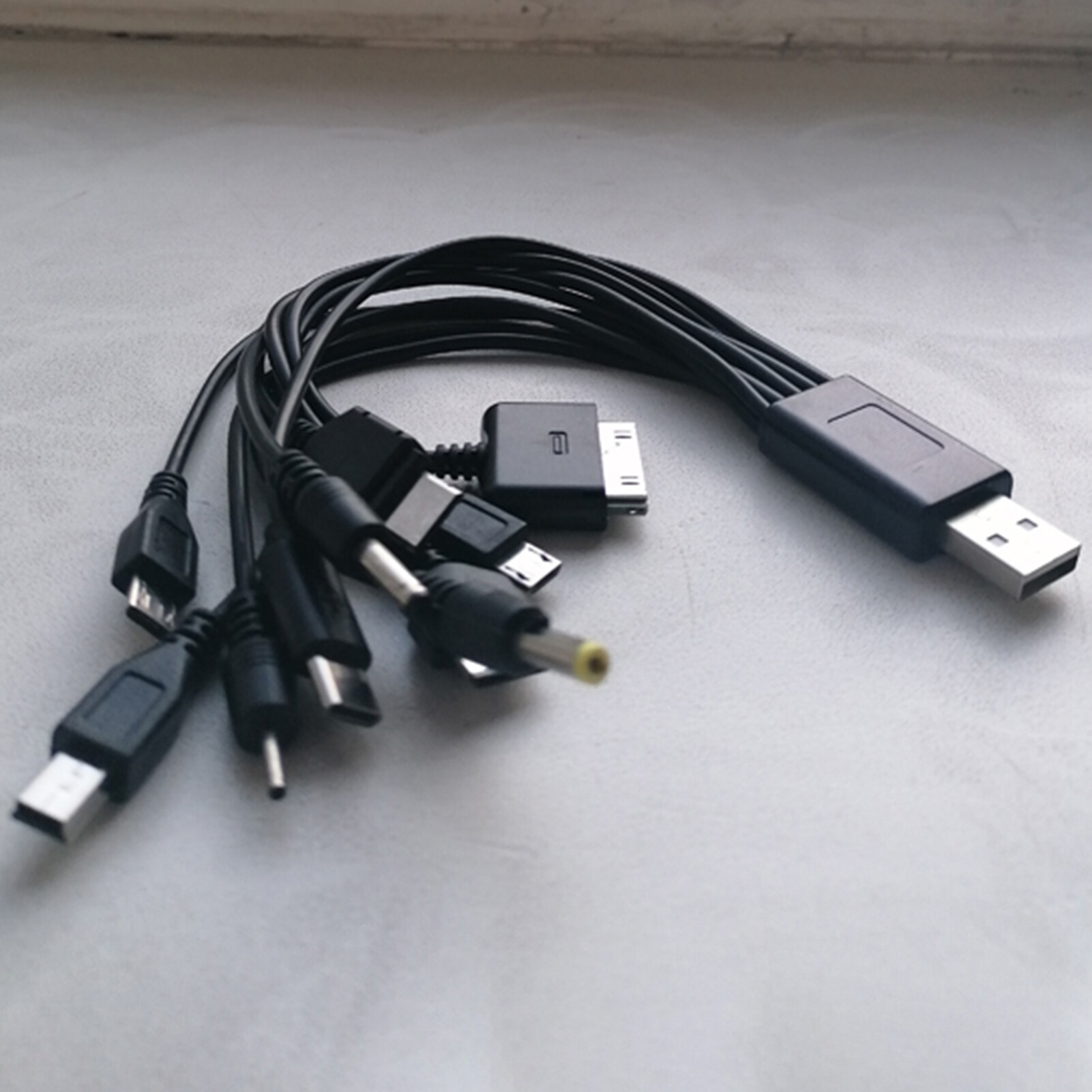USB Data Cable 1 Drag 10 Multifunctional Plug Play Widely Compatible Charge USB Multi Charger Data Cord for Home USB Charging Cable