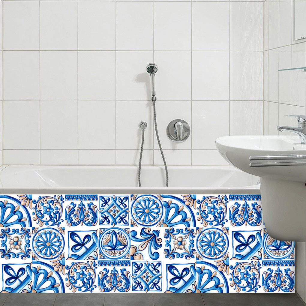 Wall Tile Flower Wall Sticker Mural Tile Decal Waterproof Self-Adhesive Tile Sticker