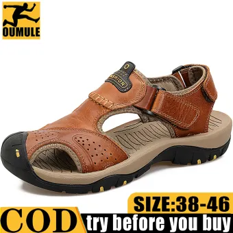 mens leather beach shoes