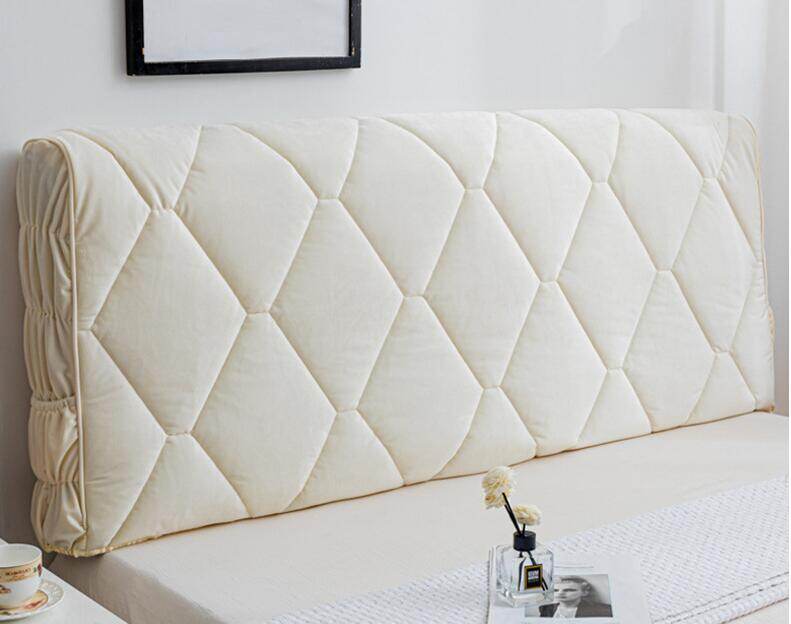 Thicken Headboard Cover Bed Head Back Protector Bed Frames Cover Soft Comfortable Solid Color Bed Decor