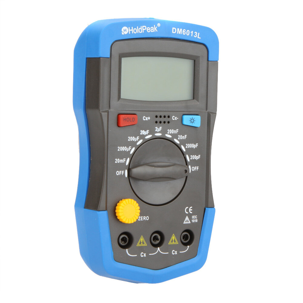 KKmoon UNI-T Máy Đo Điện Dung Cầm Tay Kỹ Thuật Số DM6013L, Tụ Điện Có Đèn Nền LCD