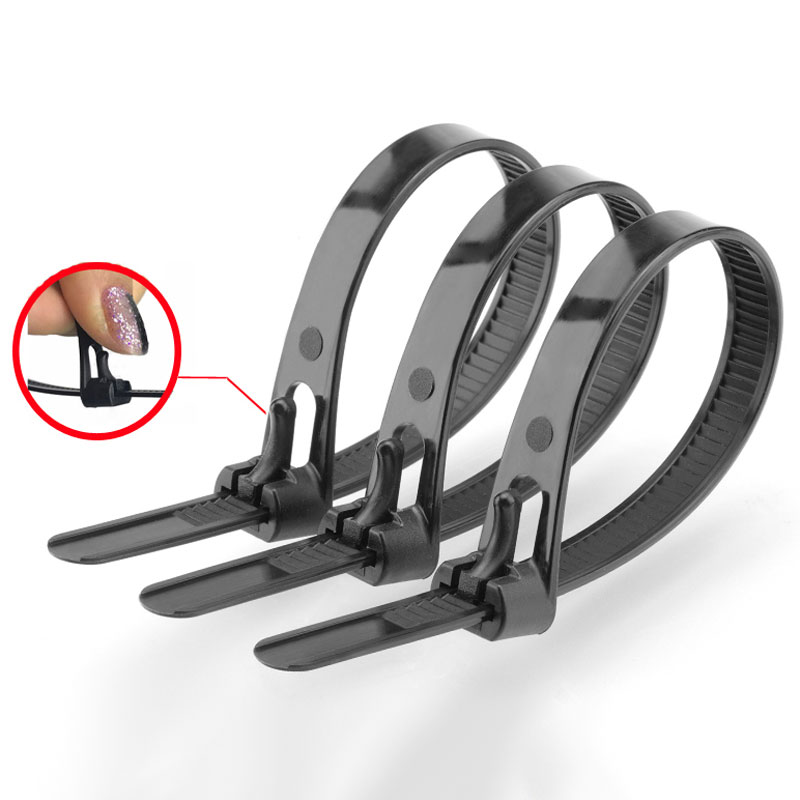 N57h 100 Cái Cáp Ràng Buộc Nhựa Dây Buộc Dây Buộc Cáp Bằng Ni Lông Dây Rút Nhựa Đai Cột Có Thể Lỏng Trượt Tie Tie Releasable Tái Sử Dụng
