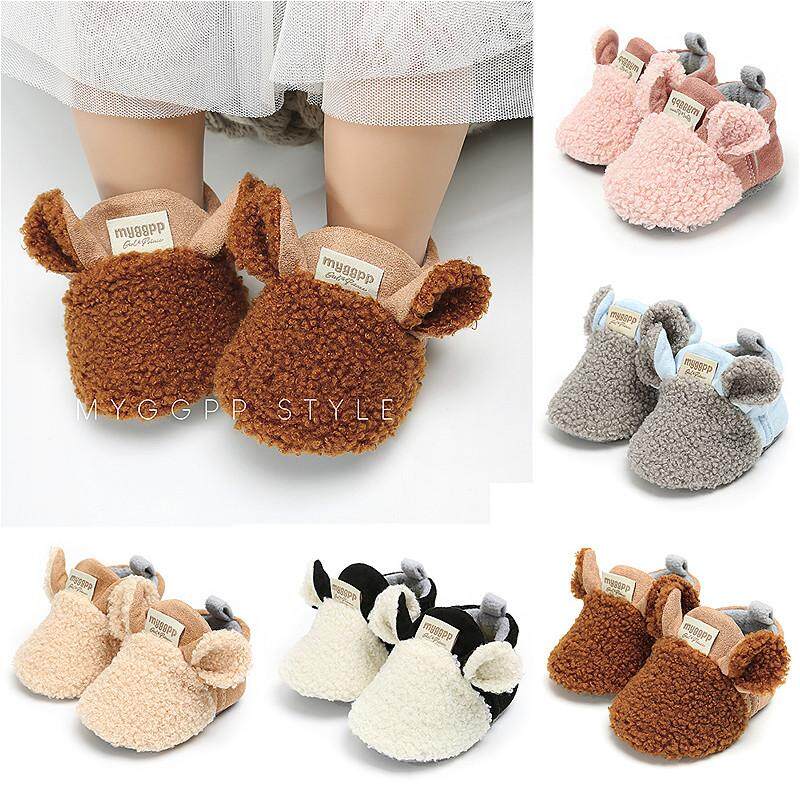 Balita Bayi Baru Lahir Sepatu Merangkak Anak Gadis Sandal Domba Berjalan Pelatih By Sugarbabies