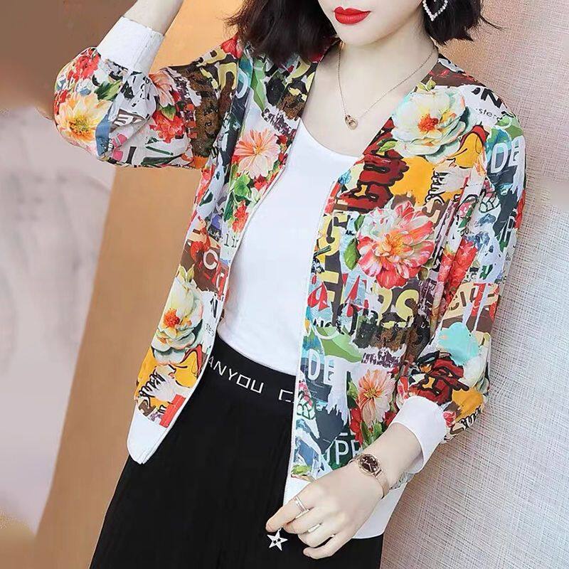 Áo Khoác Bóng Chày Áo Khoác Phong Cách Phương Tây Áo Khoác Lớn Chống Tia Cực Tím Cho Nữ Áo Khoác Chống Nắng Voan Ngắn Đa Năng Cho Nữ