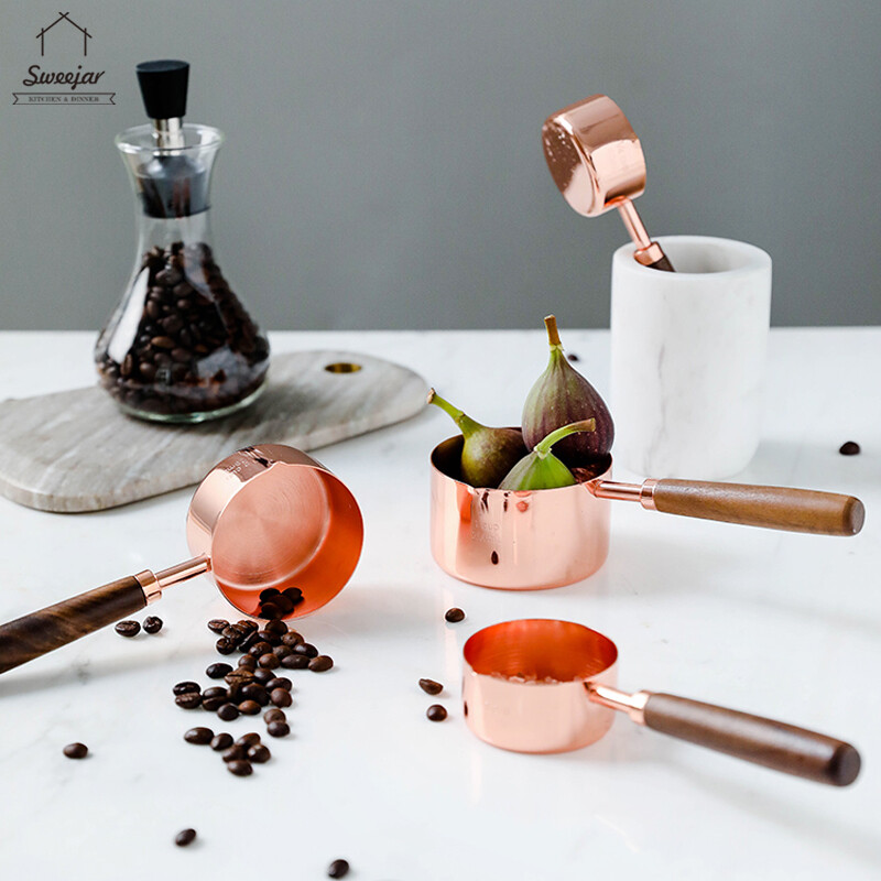 Sweejar Bộ 4 cốc/muỗng đo bột nướng bánh