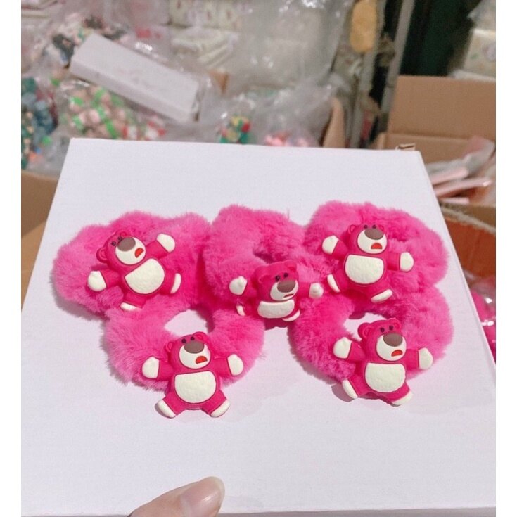 Dây buộc tóc gấu hồng lotso