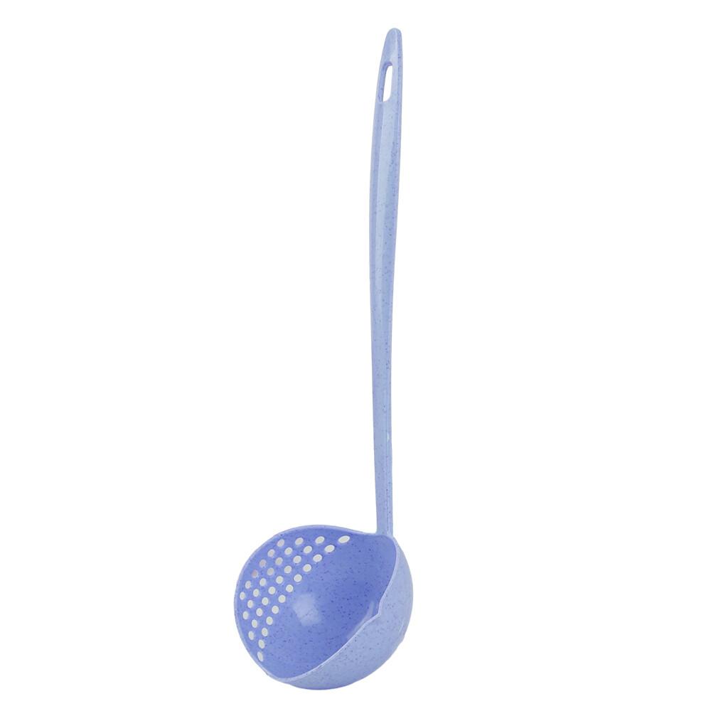 2 in 1 Wheat Straw Soup Spoon Long Handle Kitchen Strainer Colander Multifunction Kitchen Cooking Tools Hotpot Spoon Scoop