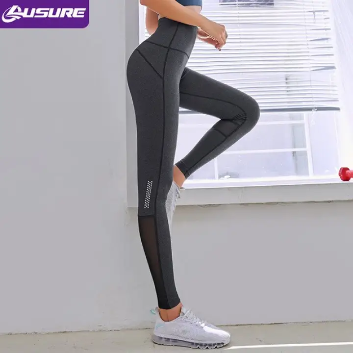 running in yoga pants