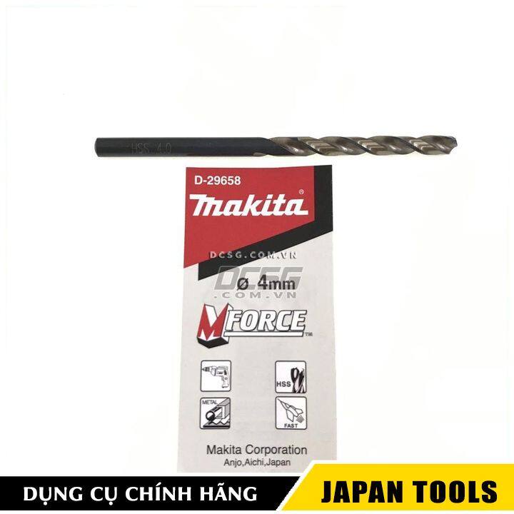 Mũi khoan Inox 4.0x75mm Hss Mforce Makita D-29658 (1 cái) | Japan Tools