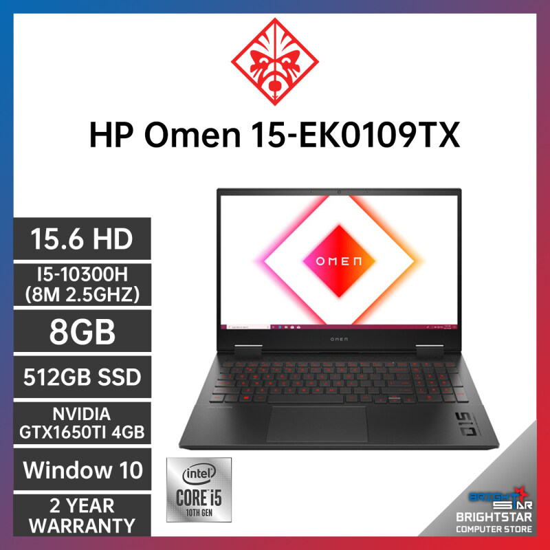 HP OMEN 15 OMEN Gaming Laptop (15.6 Inch FHD | Intel Core | I5-10300H (8M 2.5GHZ) | 8GB RAM | GTX 1650TI 4GB | Windows 10 | 2 Years Warranty) Malaysia
