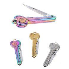 Chữ Cái Hình Dạng Chìa Khóa Bỏ Túi Mini Cắt Công Cụ Keychain Gấp