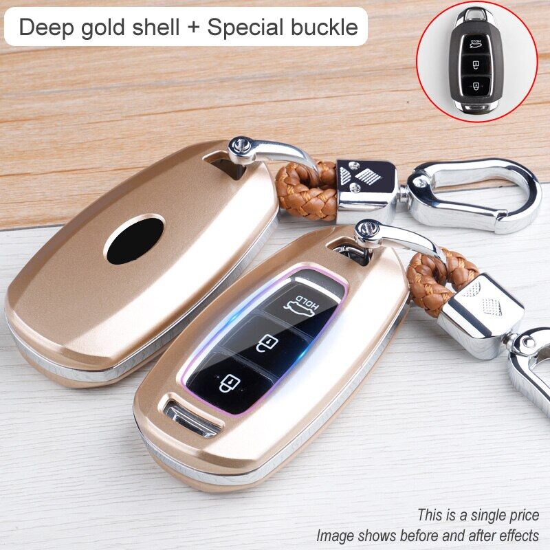 Carbon fibre abs car key case cover for hyundai i30 i40 ix35 kona solaris grandeur ig accent santa fe palisade 2017 2018 2019