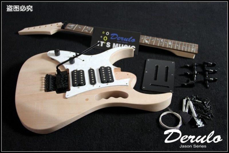 Gitar Elektrik Diy Kit Tangan Kiri Bolt-Pada Badan Mahogani Pepejal & Leher Malaysia