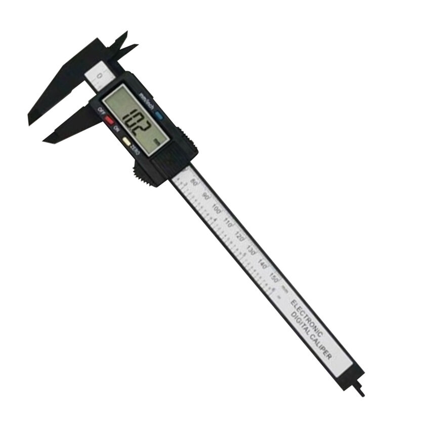 Digital Electronic Vernier Caliper 150mm Tattoo Eyebrow Ruler Measuring Tool LCD Microblading