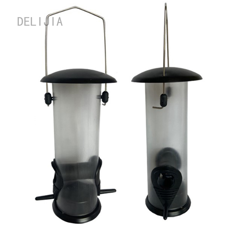 Green Treo Wild Birds Feeder Seed Container Móc Áo Vườn Cho Ăn Ngoài Trời