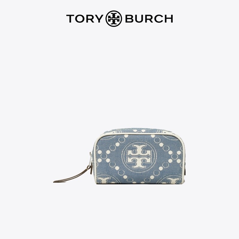 TORY BURCH T MONOGRAM กระเป๋าแต่งหน้าเดนิม 145755 ราคา 3,912 บาท*ส่งฟรี
