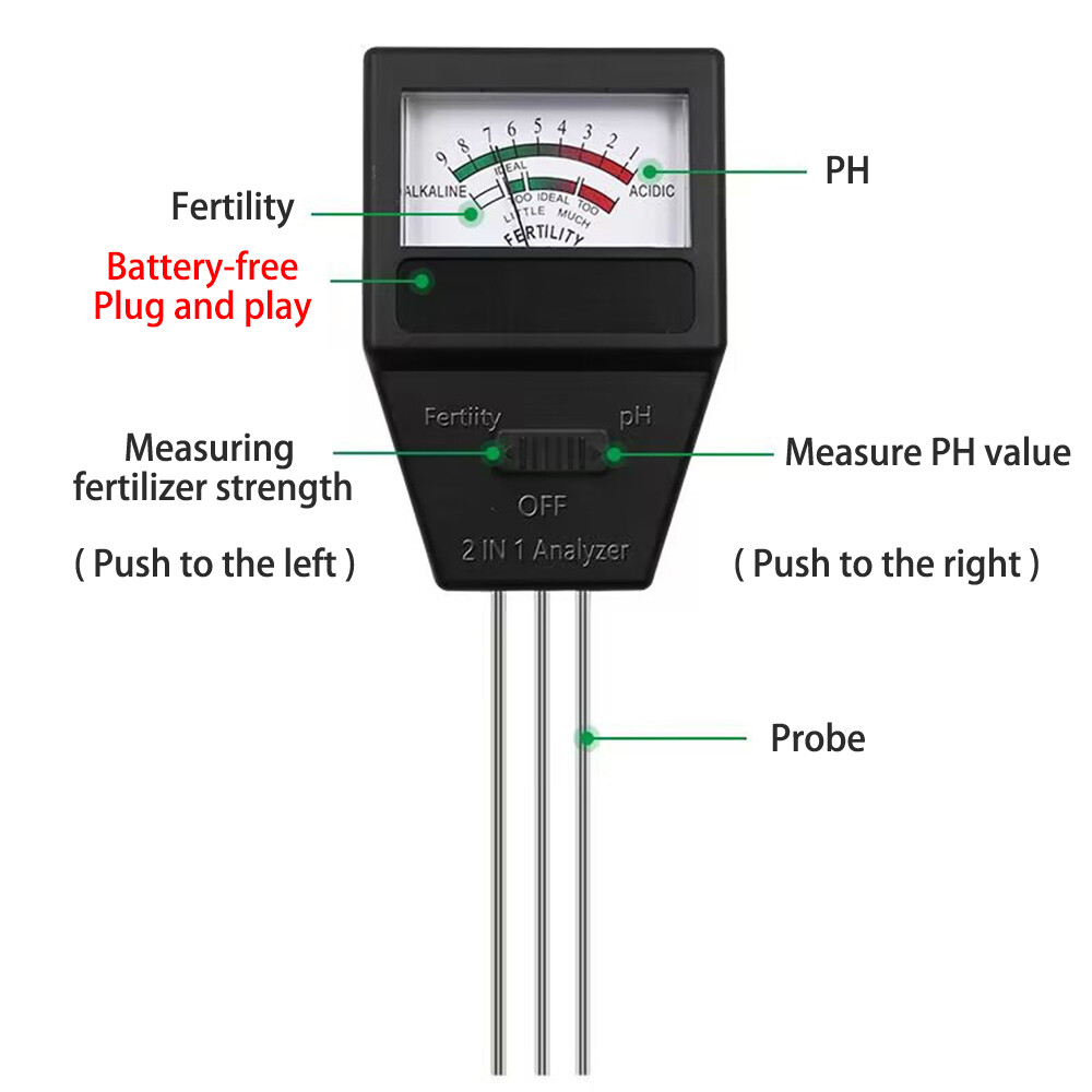 Voktta hai trong một đất màu mỡ đất Detector Đồng hồ đo độ PH