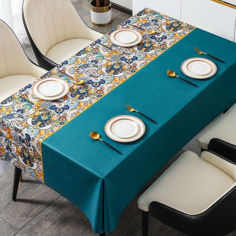 New Tablecloth Waterproof, Oil-proof, Anti-scalding, Disposable, Rectangular Tablecloth, Coffee Table Cushion, Bedroom Tablecloth, Ethnic Style