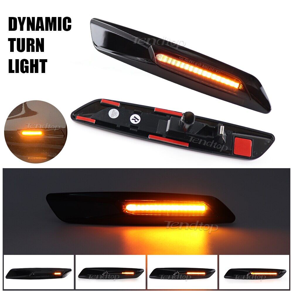 2Pcs Blinker For BMW 1 3 5 Series LED Dynamic Side Marker Turn Signal Lights For F30 E90 E91 E92 E93 E46 E60 E61 BMW F10 Style