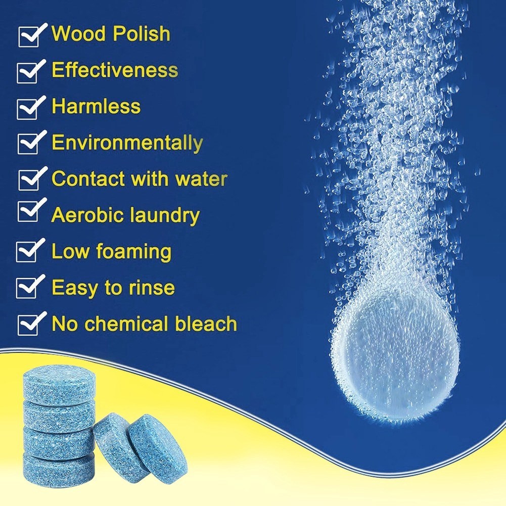 Solid Cleaner Car Windscreen Wiper Effervescent Tablets Glass Toilet Cleaning Car Accessories