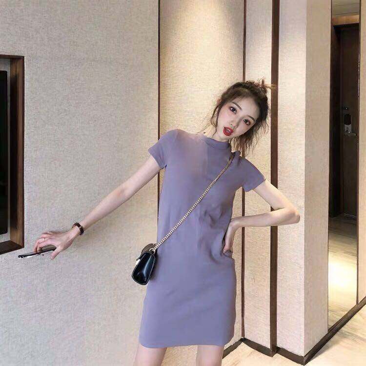 IELGY Váy Ngắn Tay Kiểu Pháp
