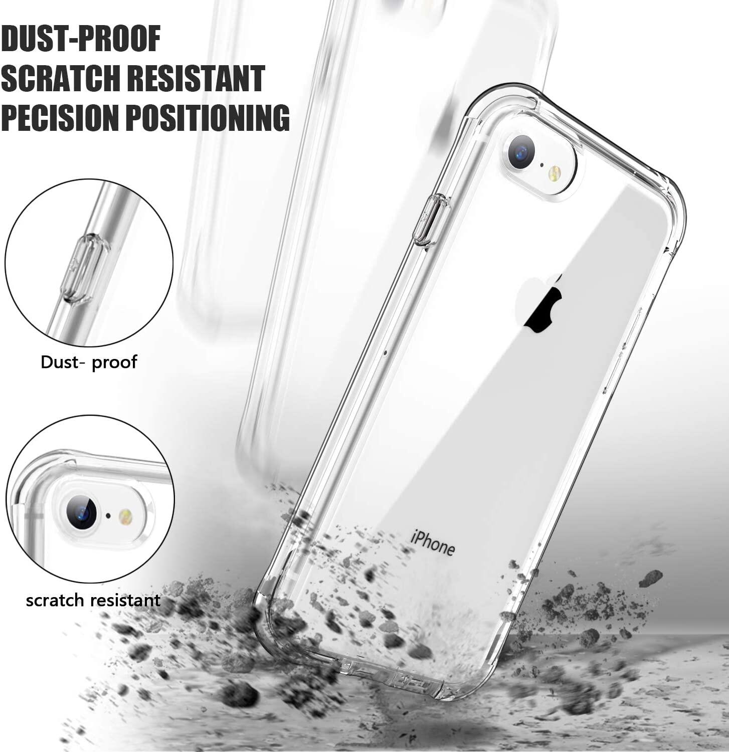 Ốp Bảo Vệ Màn Hình Cho iPhone SE 2020 / iPhone SE2 Ốp Trong Suốt 360 Độ [Trong Suốt] Ốp Bảo Vệ Toàn Bộ Mặt Trước Và Mặt Sau Bằng Silicon Và Nhựa Siêu Mỏng