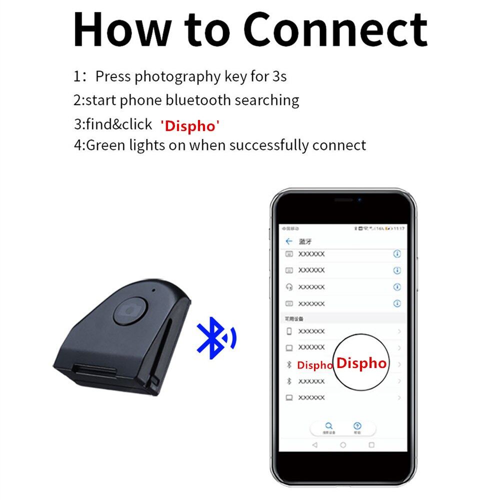 Điện thoại thông minh cầm tay Selfie Booster Tay cầm điều khiển từ xa Bluetooth Điện thoại màn trập cho iPhone Android Phone